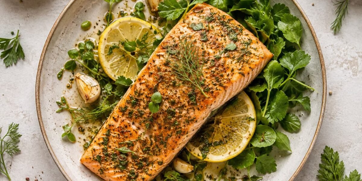Baked Salmon with Herbs